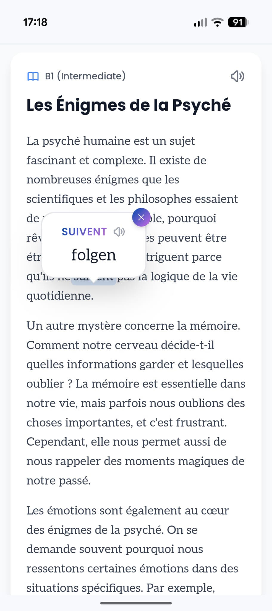 LingoBlitz - Translation pop-up